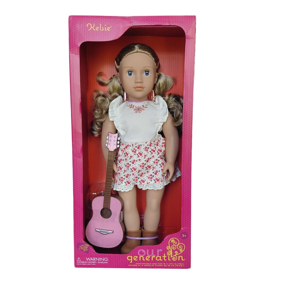 Our Generation Kelsie 18" Doll Country Singer New In Box NIB Pink Guitar